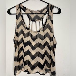 Chevron Sheer Top
